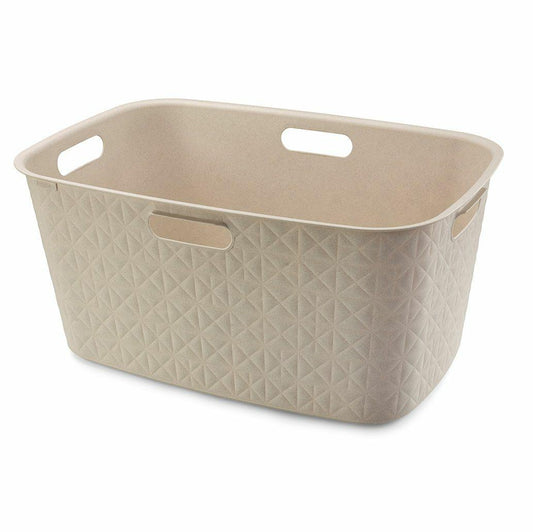 CURVER Softex 45L - Baúl para ropa (diseño elegante, ligero y práctico, 70% reciclado, 59 x 39 x 27 cm), color blanco roto