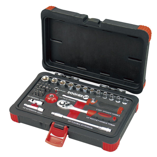 Dogher 500-005 - Maletin Vasos Hex Sae 1/4 33 Pzas