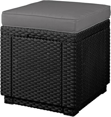 Keter Cube - Asiento arcon de jardin con cojin, grafito