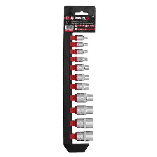 Dogher 503-051 - Juego 11 Ud. V. Torx 1/4 3/8 1/2