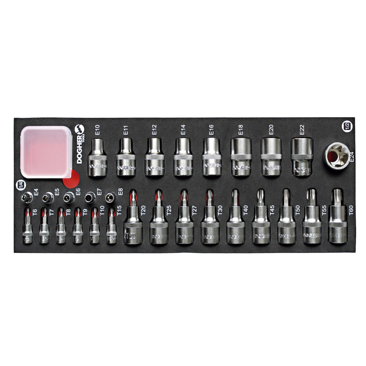 Dogher 503-081 - B. Comb.1/4 29Ud.Vasos 1/4 Y 1/2 Punta