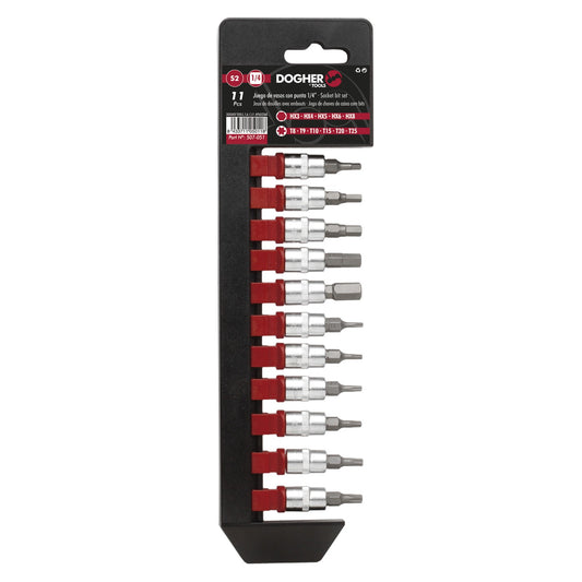 Dogher 507-051 - Juego 11 Ud. V.Puntas Hex+Torx 1/4