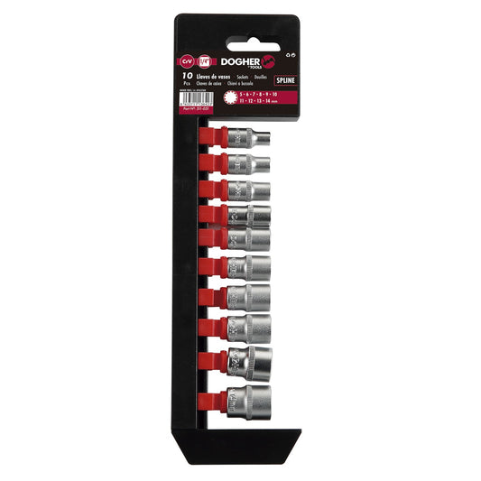 Dogher 511-051 - Juego 10 Ud. Vaso Spline 1/4