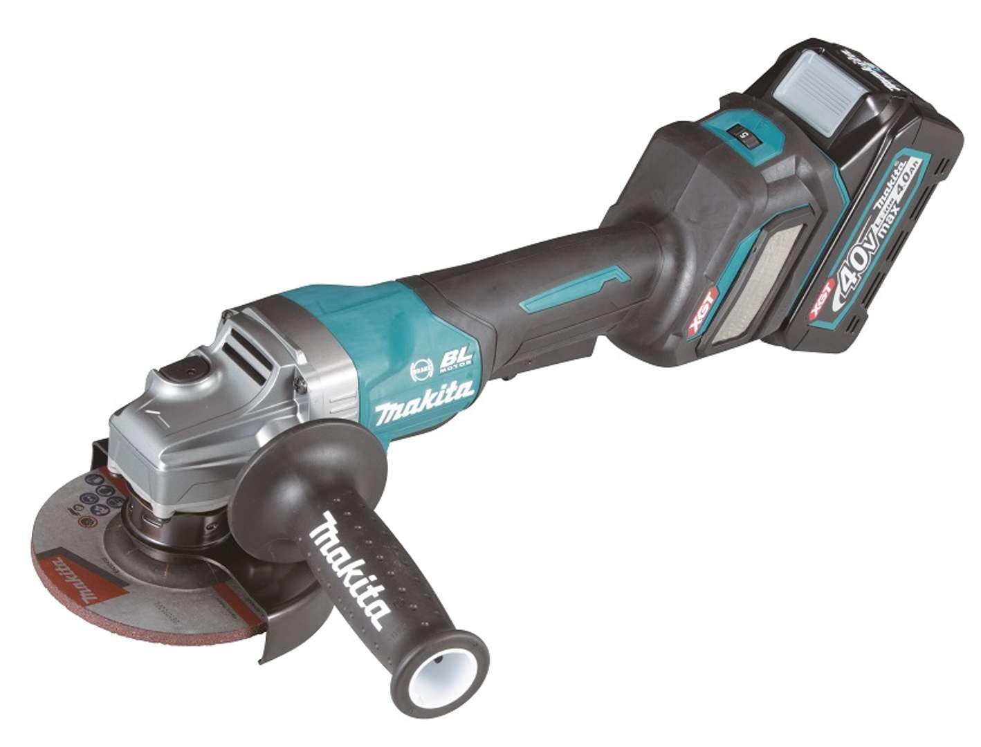 Makita GA029GM201 - Miniamoladora BL 40Vmax XGT 125mm Palanca 4Ah 2 bat. Freno/Dial/AFT/AWS Makpac