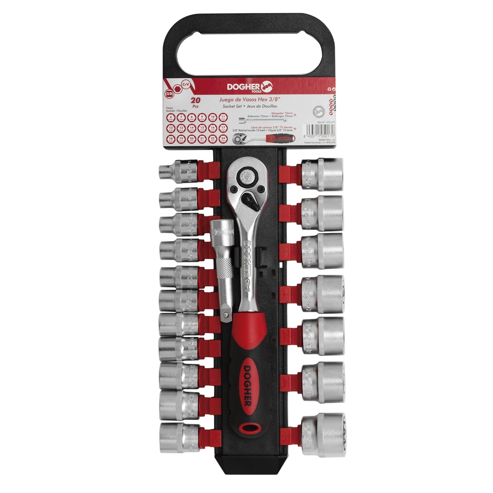 Dogher 515-071 - Juego 20 Ud. Vaso Bihexagonal 3/8