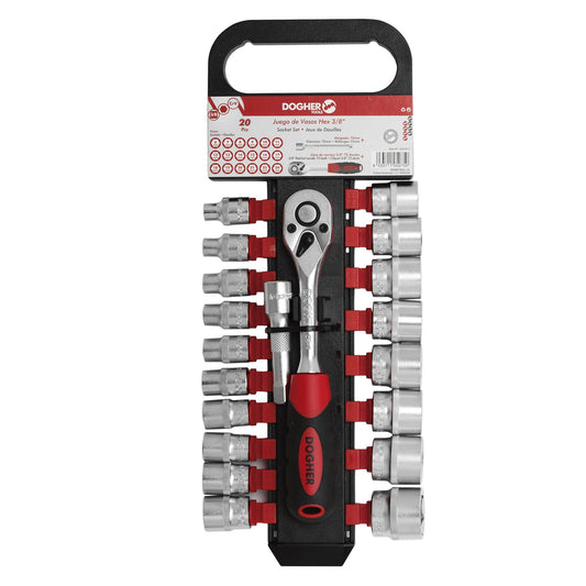 Dogher 516-071 - Juego 20 Ud. Vaso Hexagonal 3/8