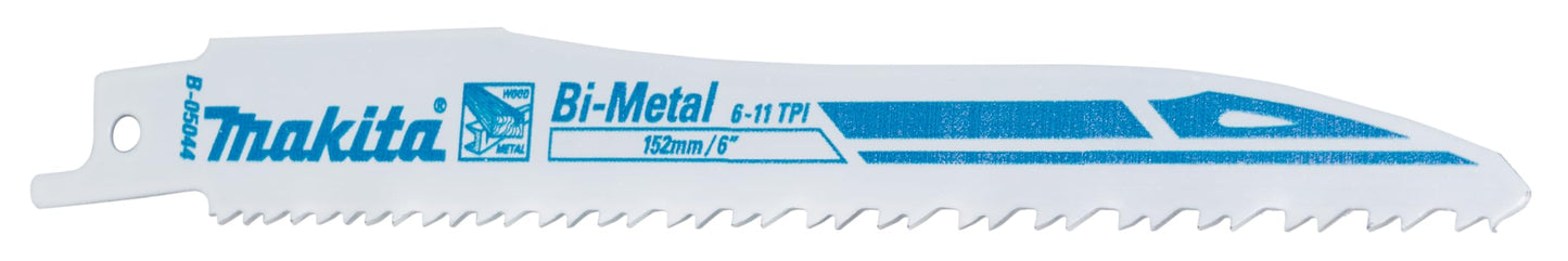Makita B-05044-25 - B de 05044 – 25 hojas de sable BIM 152/6 – 11Z de 25 (Lote de 25 uds)