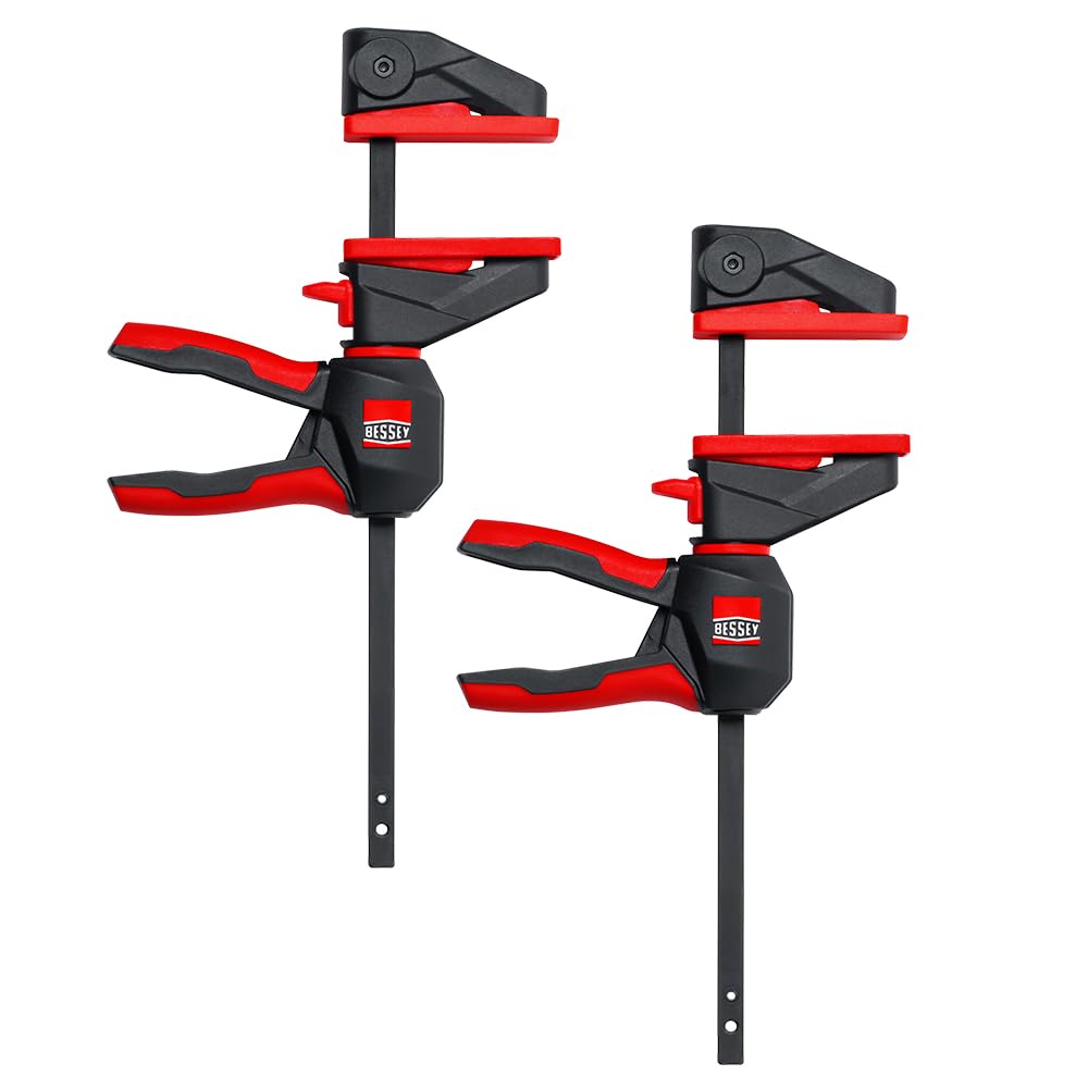 Bessey EZ360S11SET -  Juego de 2 tornillos de apriete monomanual con mango giratorio 360° EZ110/40 mm