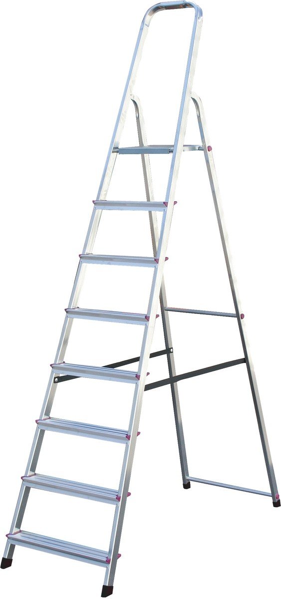 Krause 000767 - Escalera de tijera de aluminio Corda, 8 peldaños