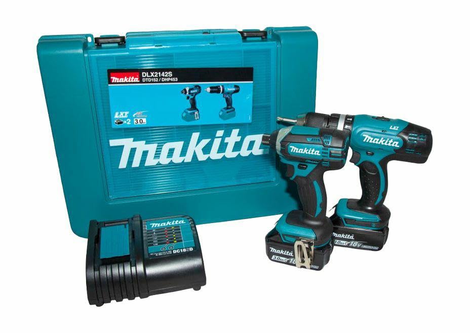 Makita DLX2142S - Kit combo 18V LXT (DHP453 + DTD152), 2x3,0 Ah