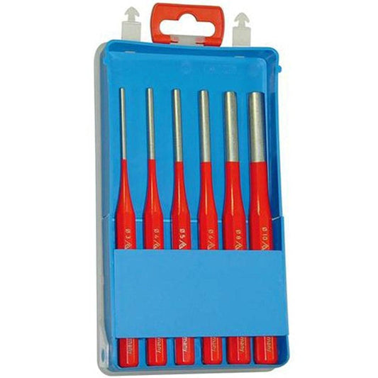 Rennsteig 425 500 6 - Estuche plástico con 6 botadores cilíndricos octogonales Rennsteig