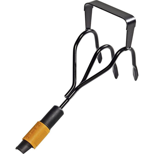 Fiskars 1000681 - Azada y cultivador de 3 dientes QuikFit 125 mm