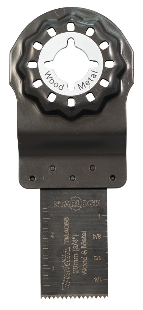 Makita B-64923 - Starlock - Hoja de corte por inmersión (20 x 30 mm, 20 TPI, BiM, TMA058, madera y metal)