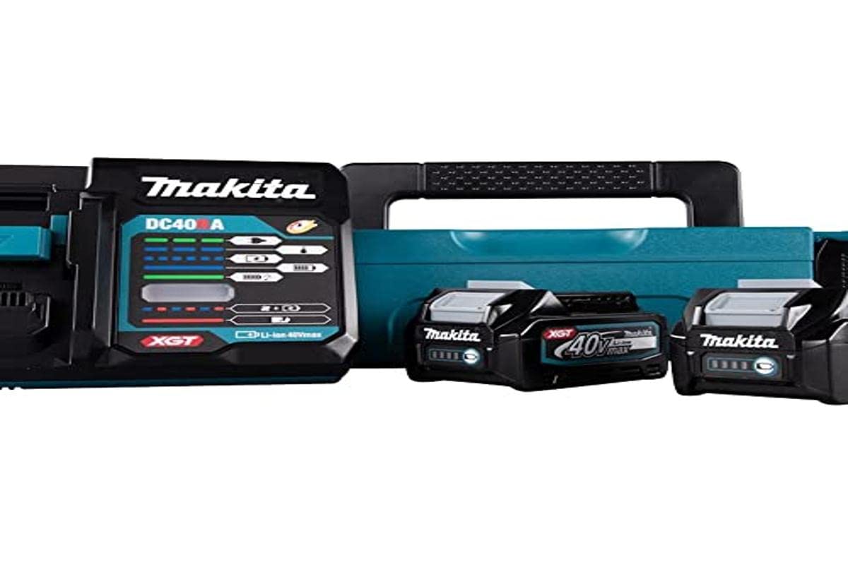Makita 191J81-6 - Kit de baterías 40V XGT 2x2,5 Ah (BL4025) con cargador DC40RA y maletín Makpac