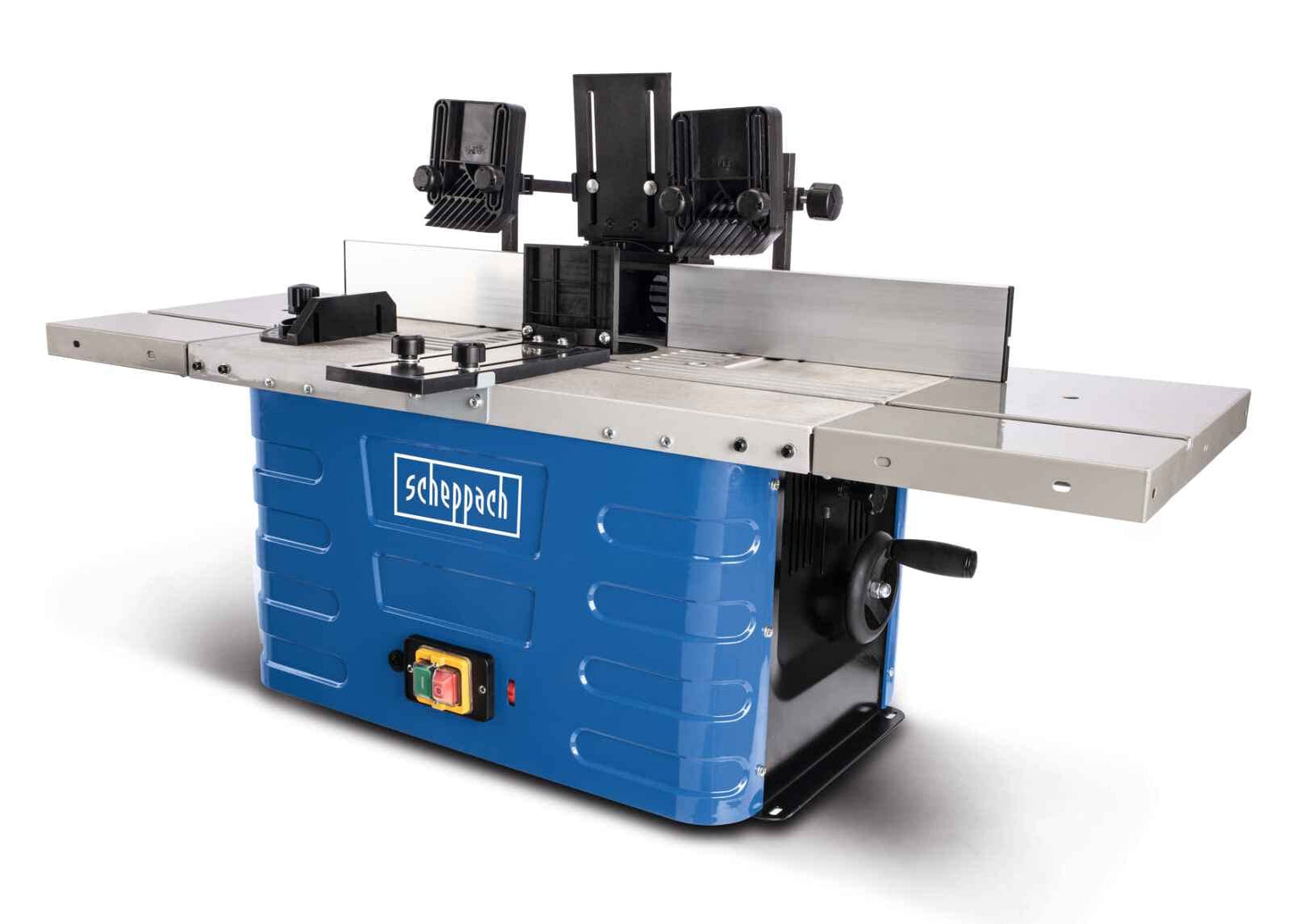 Scheppach 5902106901 - Fresadora de mesa HF60, 230 V 1500 W, Pinzas de 6/8/12 mm, Altura máx. 40 mm