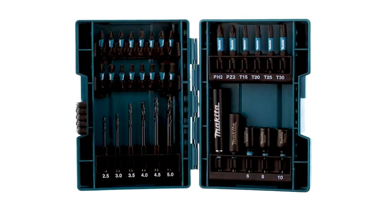 Makita B-66896 - Juego de brocas, puntas y vasos, Impact Black (Lote de 33 uds)