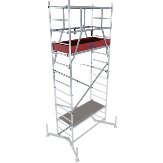 Krause 710123 - Andamio de aluminio ClimTec con 1 cuerpo, altura de trabajo 5,00 m