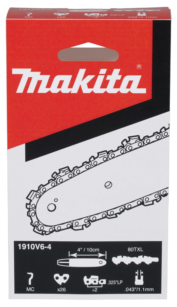 Makita 1910V6-4 - Cadena motosierra 4"/25cm 80TXL • 0.325" LP • 26 • 1.1mm • MC