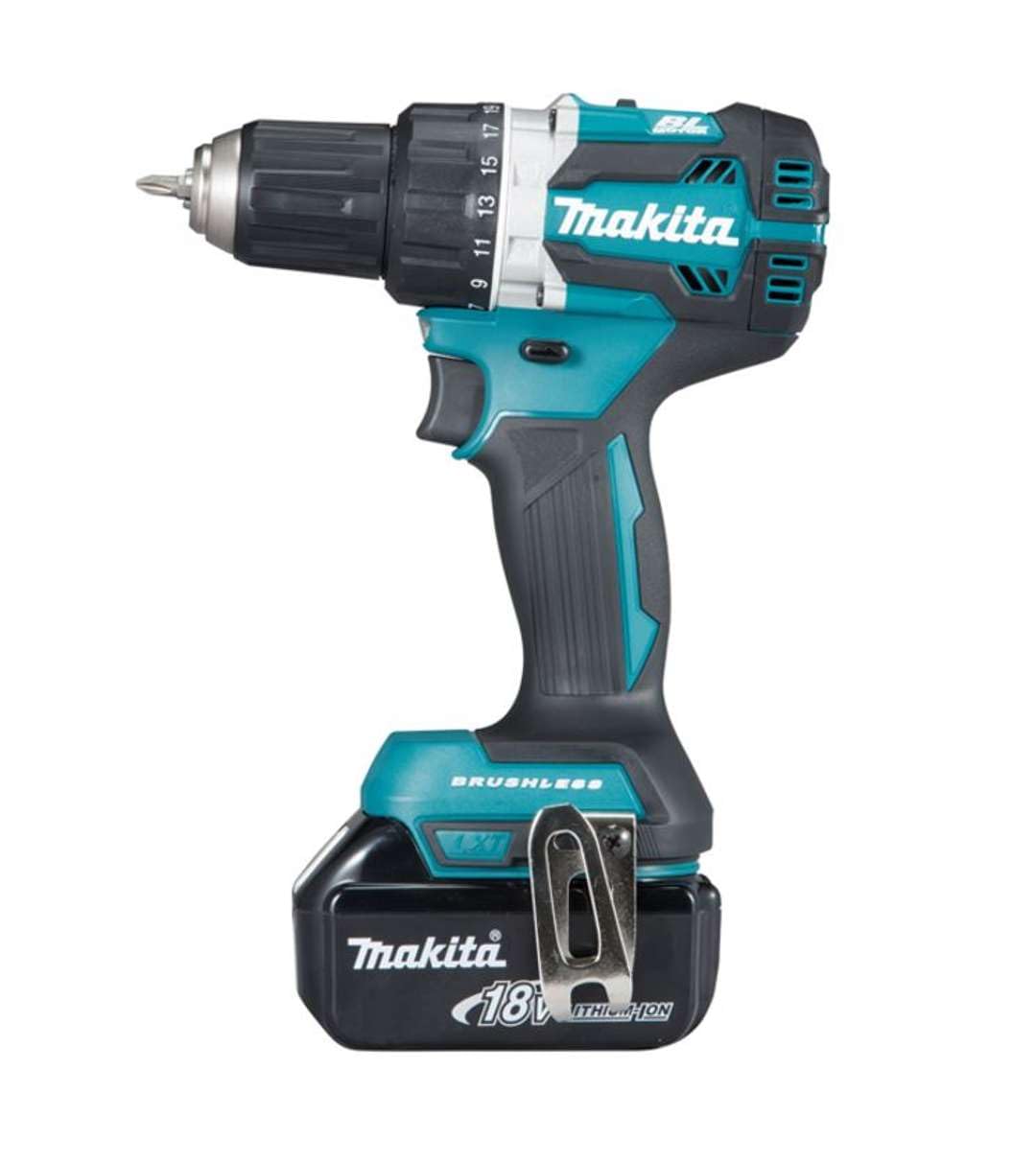 Makita DDF484RFJ - Atornillador taladro 18V LXT sin escobillas, 54/30 Nm, 2x3,0 Ah