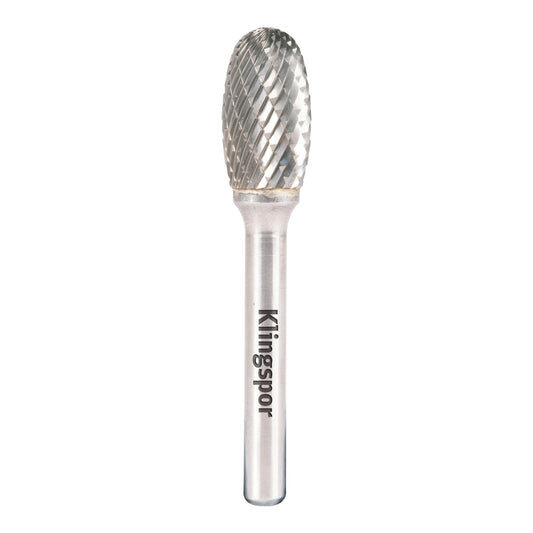 Klingspor 295909 - Fresa rotativa de metal duro HF 100 E ovalada TRE, 8 x 15 mm, vástago de 6 mm