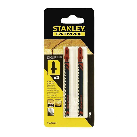 Stanley Accesorios Sta25572-Xj 2 Hojas Hcs, Larga Duracion, para Cortes Muy Rápidos y Gruesos en Madera y Anglomerado 60 mm