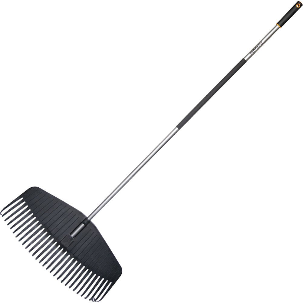 Fiskars Rastrillo para hojas, 29 dientes, Longitud: 58 cm, Gris/Negro, 1000660