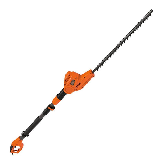 BLACK+DECKER PH5551 Cortasetos de Pértiga de 550W 51cm de Longitud de Espada con Mango Telescópico y Cabezal Pivotante de 5 Posiciones