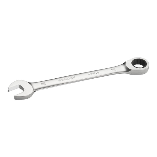 Stanley - Llave combinada plana con carraca 18 mm