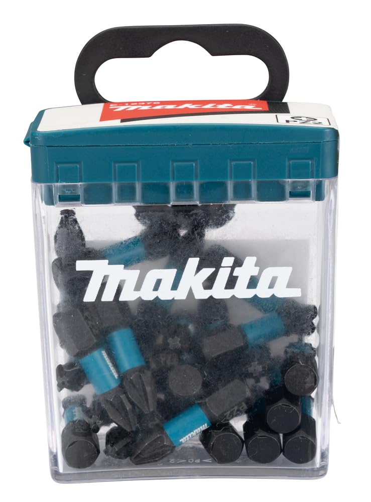 Makita E-12376 - Puntas de atornillar PZ2 de 25 mm, Impact Black (Lote de 25 uds)