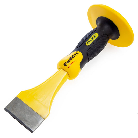 Stanley - FatMax Cincel para Electricista FatMax con Protector 55 x 250mm 4-18-330, Amarillo, 2.1/4x10pulgadas