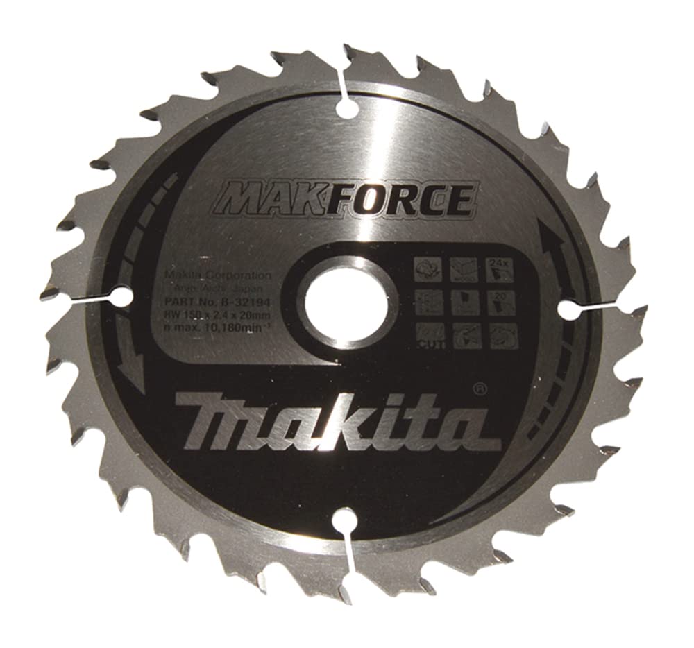 Makita B-32194 - Hoja de Sierra Circular Makforce TCT 150x20mm 24T Madera