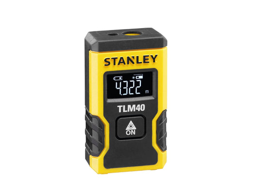 STANLEY Medidor Láser de Bolsillo TML40, rango hasta 12m, carga USB, batería de litio interna, pantalla de visibilidad, precisión +/-6mm@10m, diseño compacto, STHT77666-0