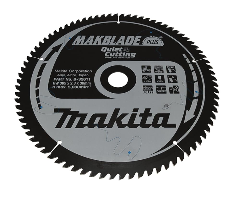 Makita B-32611 - Hoja de Sierra Circular TCT 305x30mm 80T Madera
