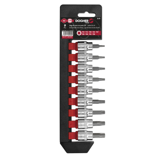 Dogher 523-051 - Juego 9 Ud. V.Puntas Torx 3/8