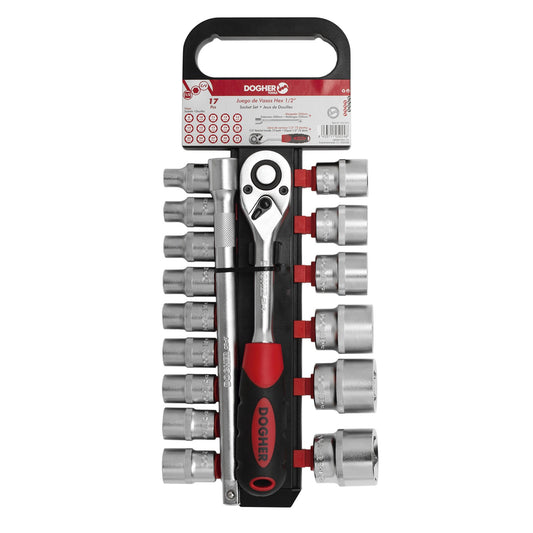 Dogher 531-071 - Juego 17 Ud. Vaso Hex. 1/2 8-32Mm
