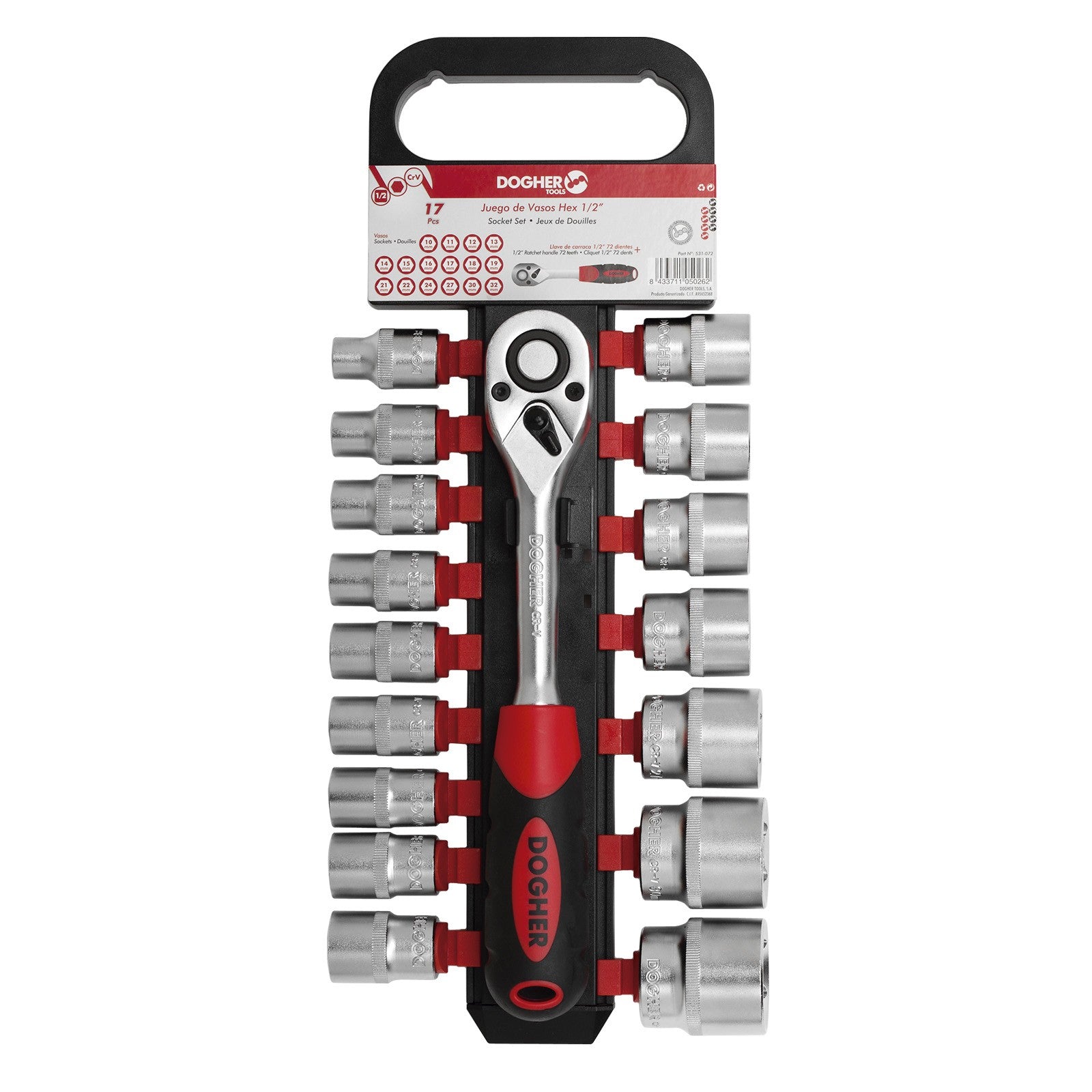Dogher 531-072 - Juego 17 Ud. Vaso Hex. 1/2 10-32Mm
