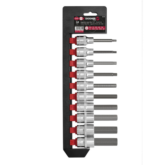 Dogher 5341-053 - Jgo 10Vasos 1/2 Punta Allen S/L Pulgadas