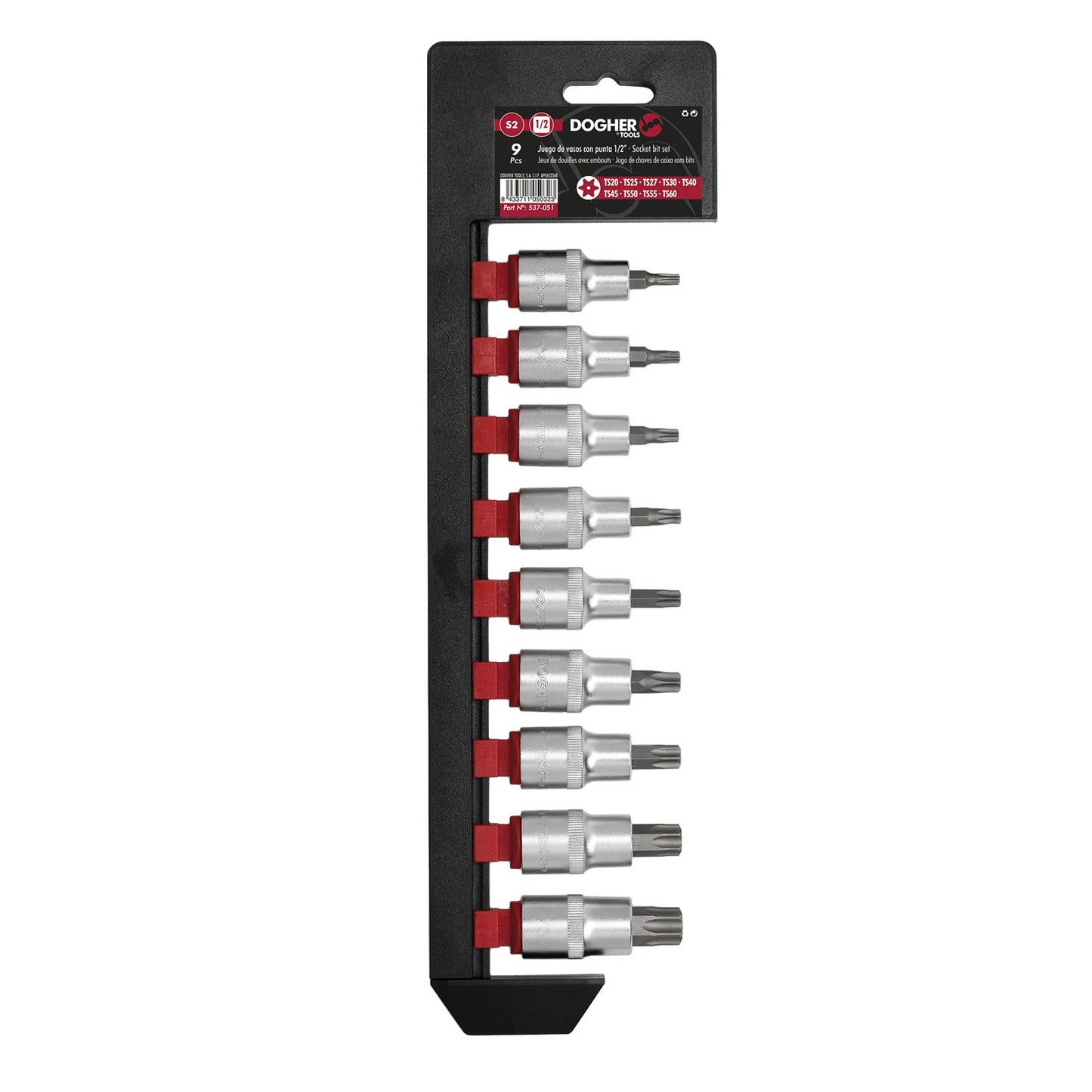Dogher 537-051 - Juego 9 Ud. V.Puntas Torx Seg 1/2