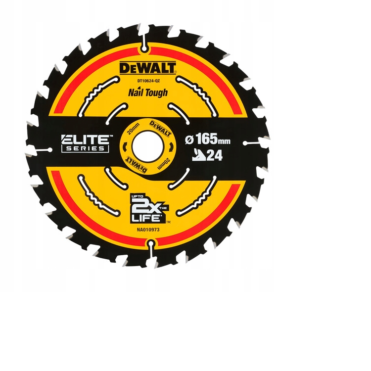 DEWALT Merchandiser RTS DT10624 x10 - Hoja para uso profesional para mejorar el rendimiento en cada uso con medida o especificación 165mm