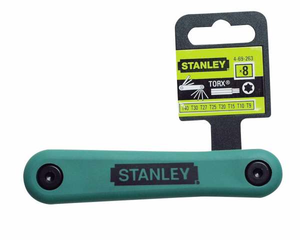 Stanley 4-69-263 - Juego 8 llaves Torx T9-T40 - tipo navaja -