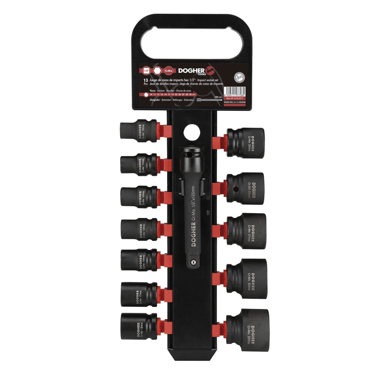 Dogher 570-071 - Juego Vasos Impacto 1/2 13 Pz 10-32Mm