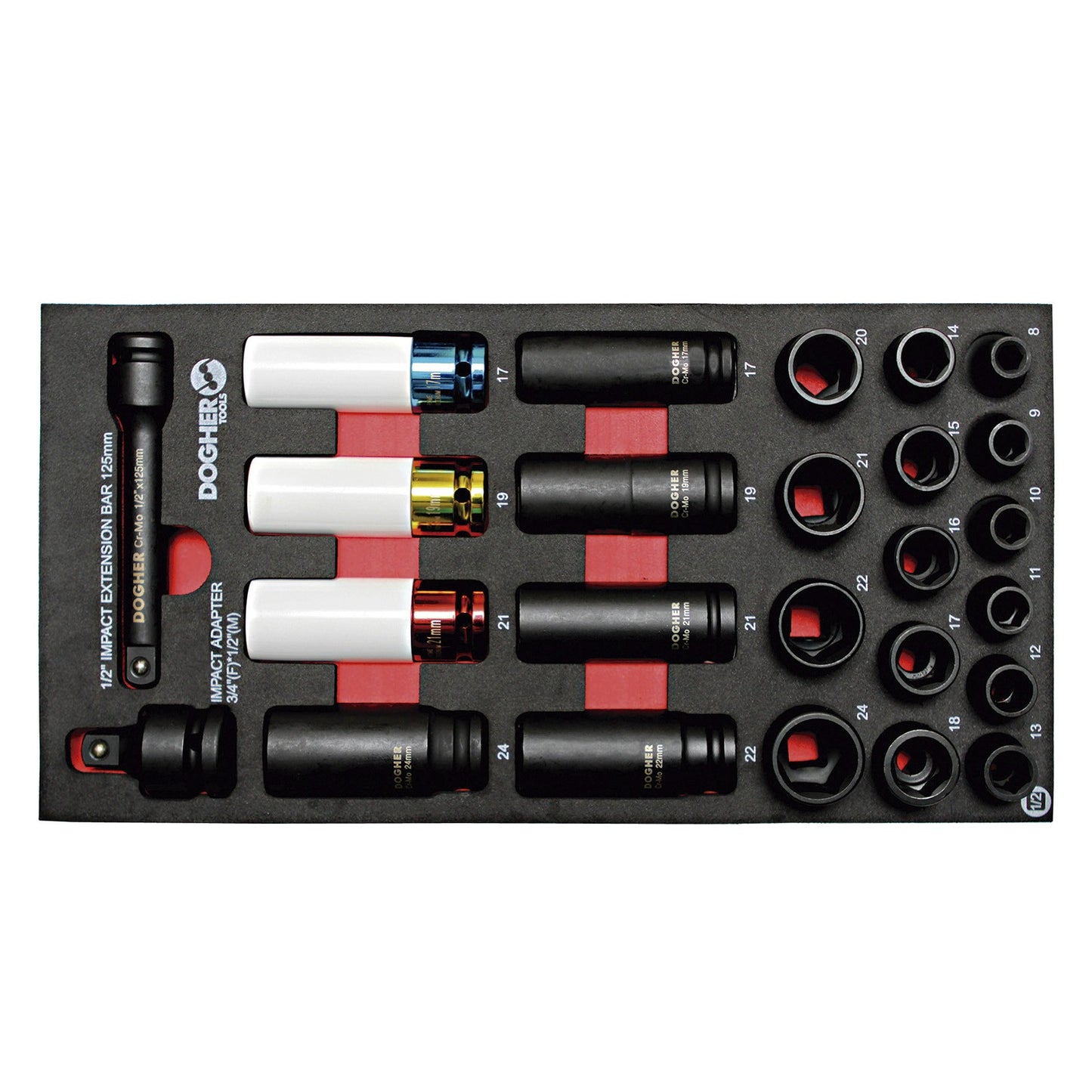 Dogher 570-080 - Bandeja Combinable 1/3 - 25 Vasos Impacto 1/2"