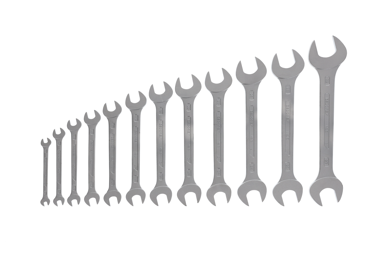 GEDORE 6-12 - Set of 12 Double-Ended Open-End Wrenches