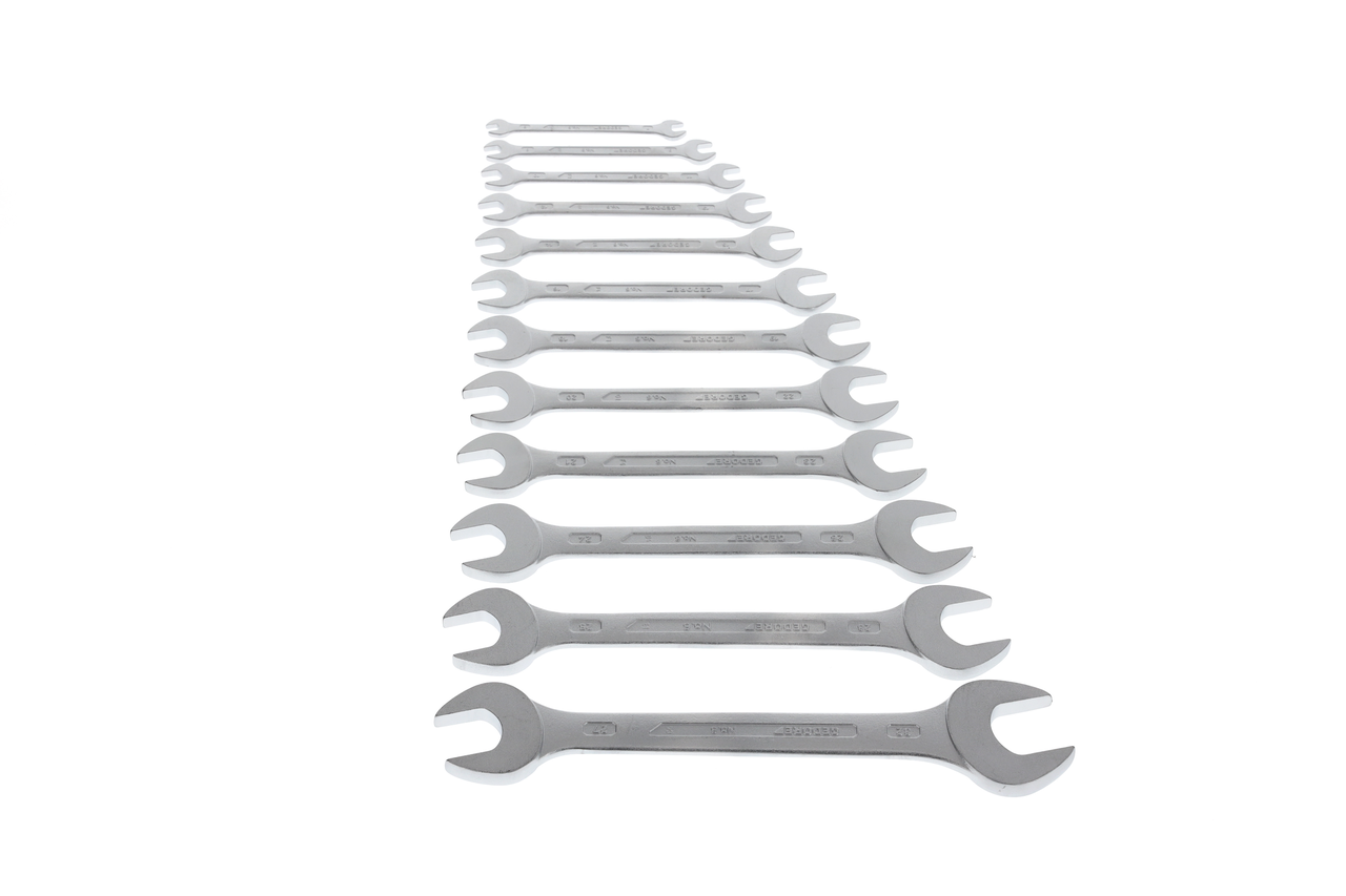 GEDORE 6-12 - Set of 12 Double-Ended Open-End Wrenches