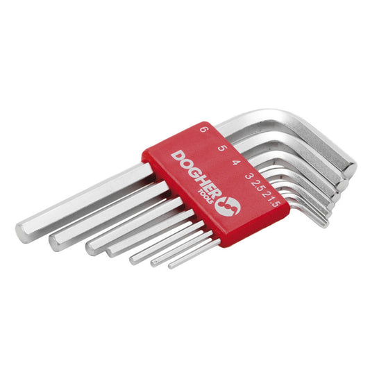 Dogher 600-007 - Juego Llaves Macho Hex Cortas 7Pzs 1,5-6