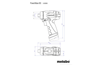 Metabo 600080710 - Juego taladro atornillador de batería PowerMaxx BS Basic