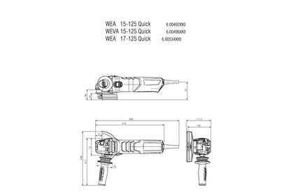Metabo 600516000 - Amoladora angular WEV 17-125 Quick