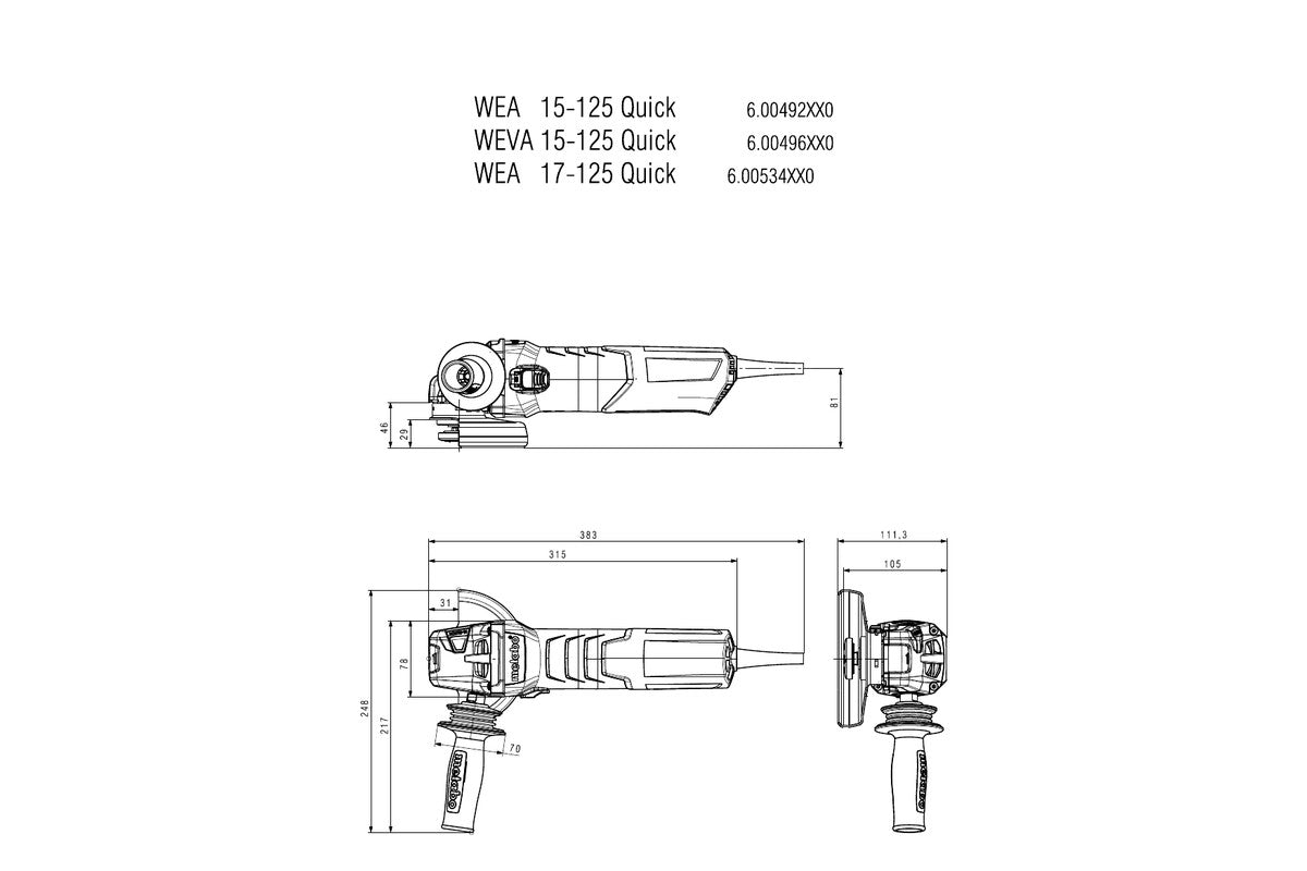 Metabo 600547000 - Amoladora angular WEP 17-125 Quick