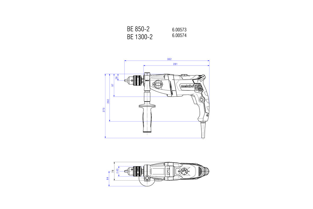Metabo 600574810 - Taladradora BEV 1300-2