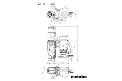 Metabo 600636500 - Taladro electromagnético MAG 50